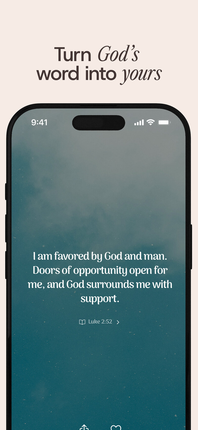 A daily confession screen with its scripture reference